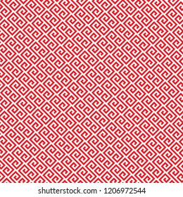 red chinese pattern seamless on white background