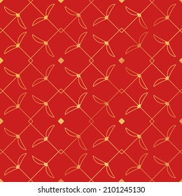 Red Chinese seamless pattern background with gradient gold decoration