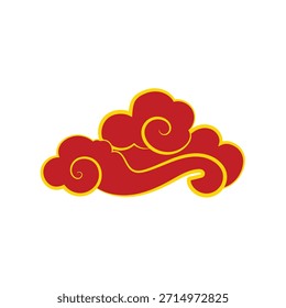 Red chinese seamless pattern. Vector illustration. Design Element in Traditional Chinese Style. Happy Chinese New Year