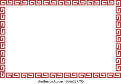 
Red Chinese style simple frame