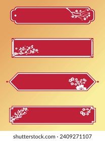 Red Chinese Style Title Box, Chinese New Year Poster Border Text Box