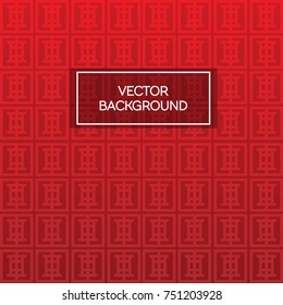 Red chinese traditional vector pattern. Oriental simple wallpaper background