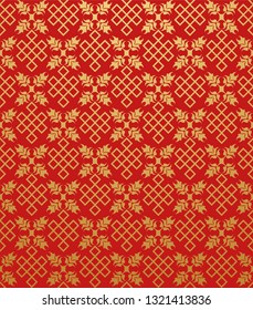 red chinese wallpaper background texture, vector