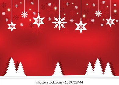 Rote Weihnachten abstrakter Winterhintergrund.