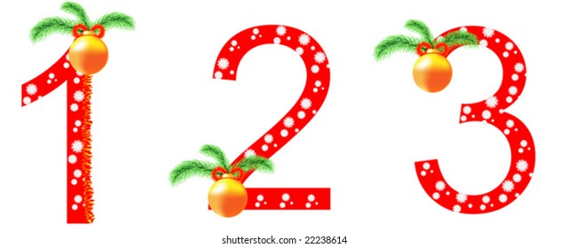Red Christmas alphabet