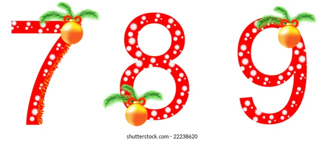 Red Christmas alphabet
