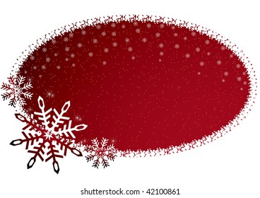 Red Christmas background. Colorful vector illustration.