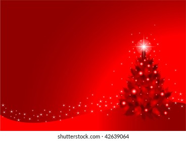 Red Christmas Background. Created in Adobe Illustrator.