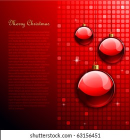 Fondo de Navidad Rojo con bolas de disco