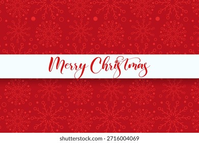 Fundo de Natal vermelho com padrão de floco de neve elegante