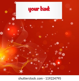 Red Christmas background. EPS10 vector