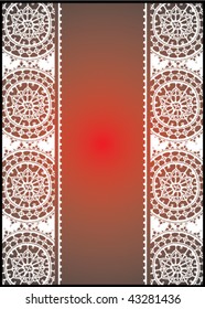 red Christmas background with lace