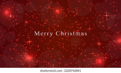 Red Christmas background with lights.