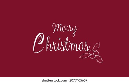  Red christmas background. Merry Christmas vector text.