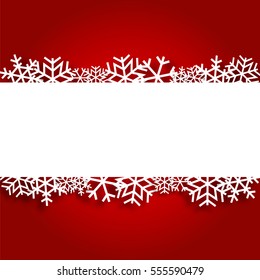 Red Christmas background with place for text 