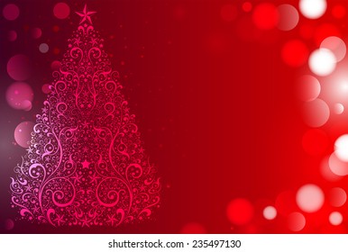 Red Christmas background - ready for your text
