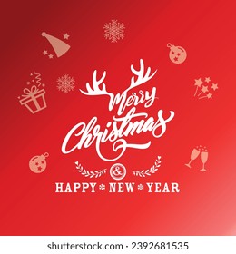 Fondo de navidad roja con copos de nieve