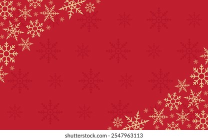 Fondo rojo de la Navidad con el diseño del copo de nieve