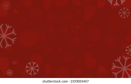 red christmas background with snowflakes and bubble. suitable for background or christmas card.