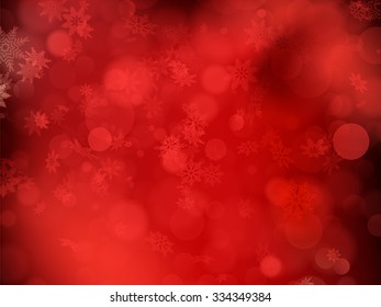 Fundo de Natal vermelho com flocos de neve. Arquivo de vetor EPS 10 incluído