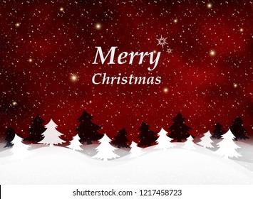 Red Christmas background of snowflakes pattern. illustration vector eps10