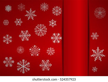 red christmas background with space right