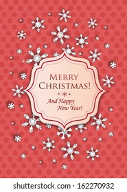 Red Christmas background with space for text