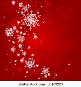 Red Christmas background with space for text