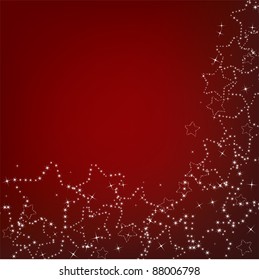 red christmas background with star decorations