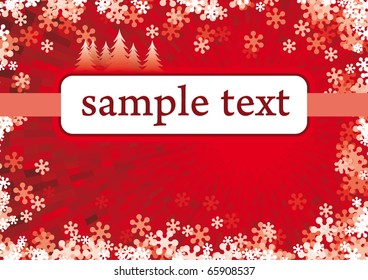 Red Christmas background for text