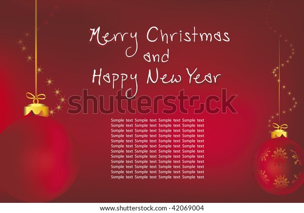 Download Red Christmas Background Text New Layer Stock Vector Royalty Free 42069004 PSD Mockup Templates