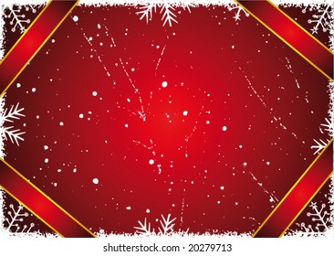Red Christmas background. Vector. Easy to edit.