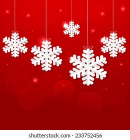 Red Christmas background. Vector EPS10.
