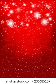 Red Christmas background. Vector EPS10.