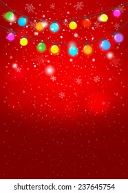 Red Christmas background. Vector EPS10.