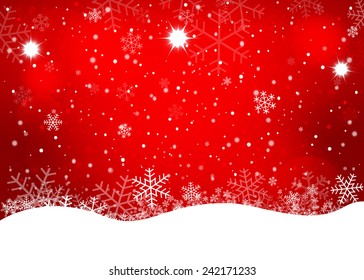 Red Christmas background. Vector EPS10.