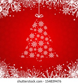 Red Christmas Background. Vector illustration