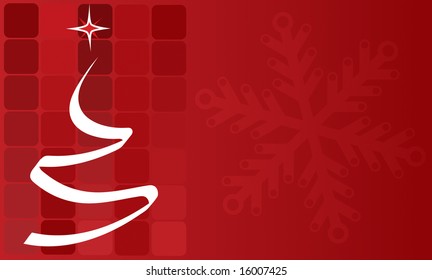 Red Christmas Background. Vector Illustration.