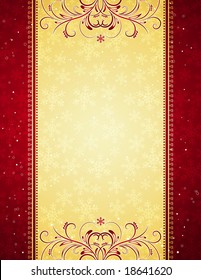 red christmas background, vector illustration