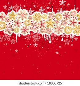 red christmas background, vector illustration