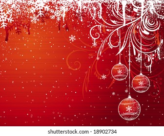 Red Christmas Background Vector Illustration Stock Vector (Royalty Free ...