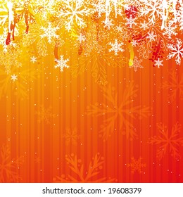 red christmas background, vector illustration
