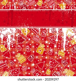 red christmas background, vector illustration