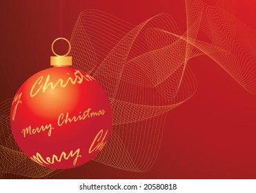 red christmas background, vector illustration