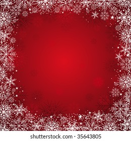 red christmas background, vector illustration