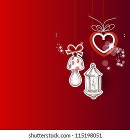 Red Christmas background vector image