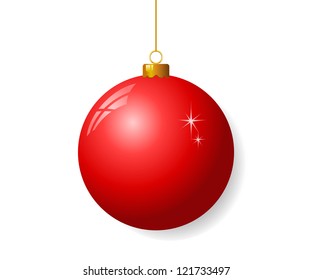 Red christmas ball