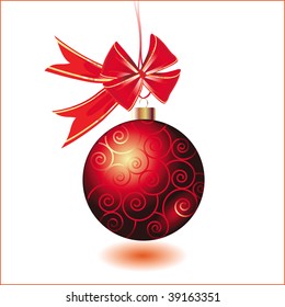 red Christmas ball
