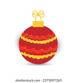 Red Christmas ball for Decorated design