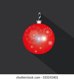 Red Christmas ball icon